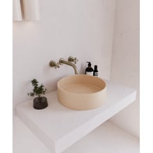 Concrete Smooth 390mm Round Above Counter Basin